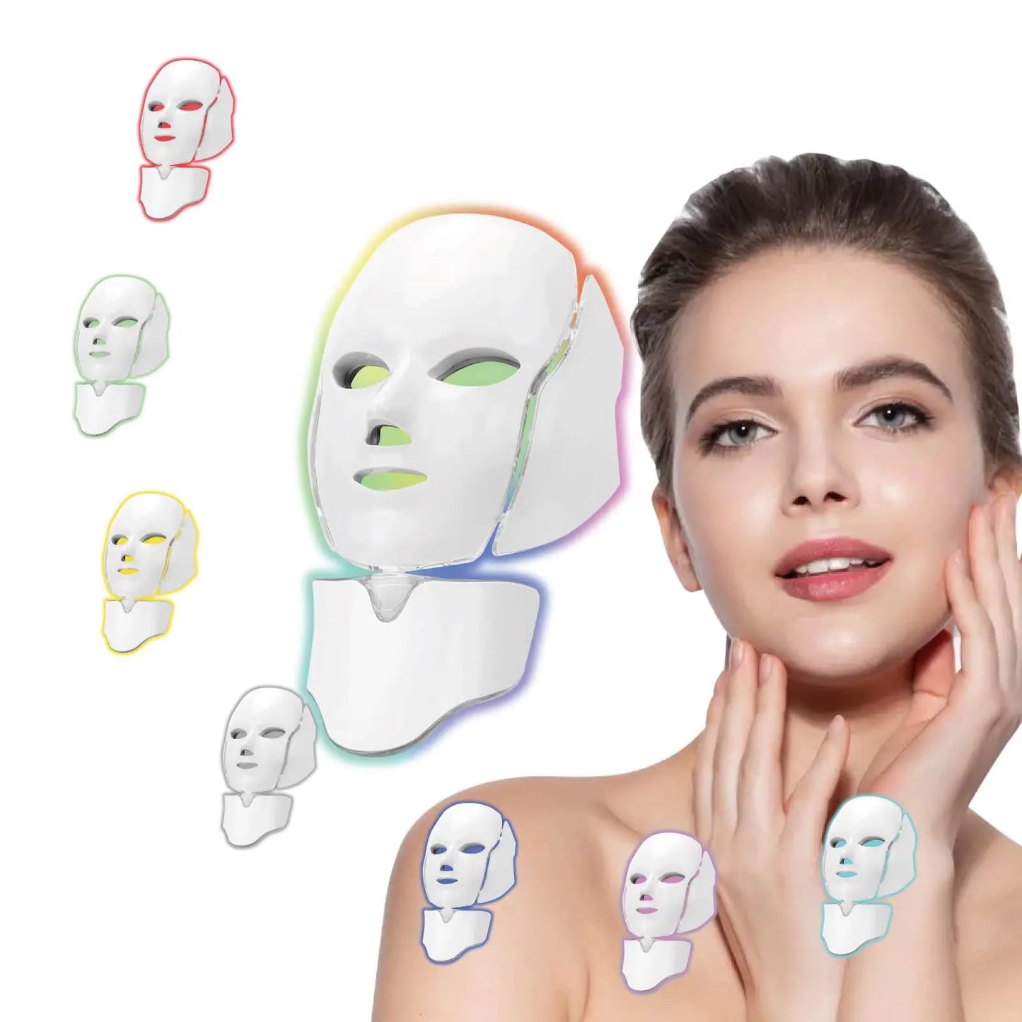 Seven-Colors Light DELOO LED Facial Mask Device for Home Use Multi-Color Light Mask for Daily Enjoyment